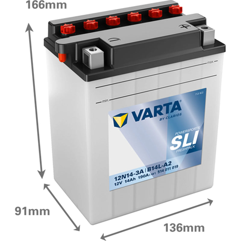 Varta Battery 12V 14Ah 190A 514011019K544