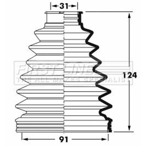 First Line Drive Shaft Bellow Kit Front Left Thermop FCB6056