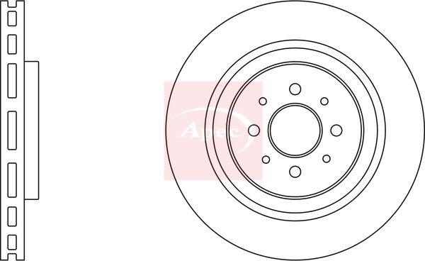Apec 2 x Brake Disc Set Vented
