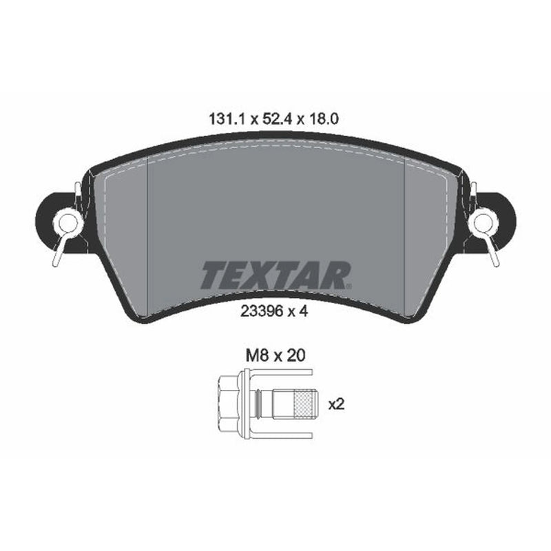Textar Front Brake Pad Set 2339602