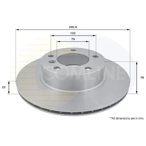 Comline 2 x Internally Vented Front Brake Discs ADC1705V