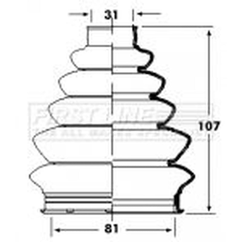 First Line Drive Shaft Bellow Kit Front Left Thermoplast FCB2357
