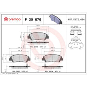 Brembo 4 x Front Brake Pad Set P30076