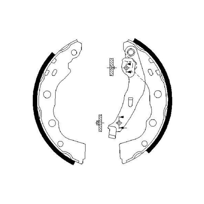 Genuine Bosch Brake Shoe Bs819 Fits Mitsubishi Carisma - 1.6 - 99-04 0986487577 Bosch  - Town Parts