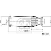 Febi Cab Suspension Air Bellow 1000075