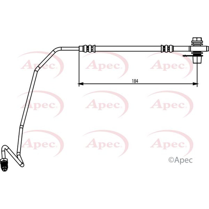 Apec Brake Hydraulic Hose Line Rear Left HOS3872