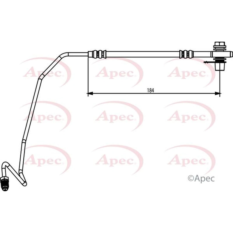 Apec Brake Hydraulic Hose Line Rear Left HOS3872