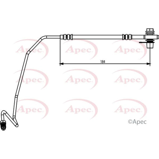Apec Brake Hydraulic Hose Line Rear Left HOS3872