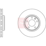 Apec 2 x Vented Front Brake Discs DSK2215