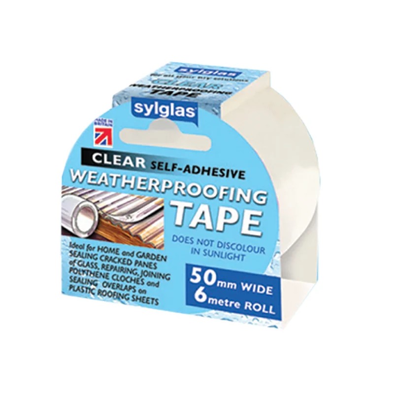 Sylglas Weather-Proofing Tape Clear 50mm x 6m 8620007 - SYL100001571