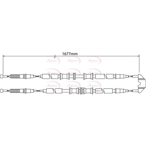 Apec Handbrake Cable Left Rear CAB1501