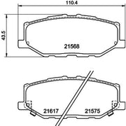 DON Front Brake Pad Set PCP1835