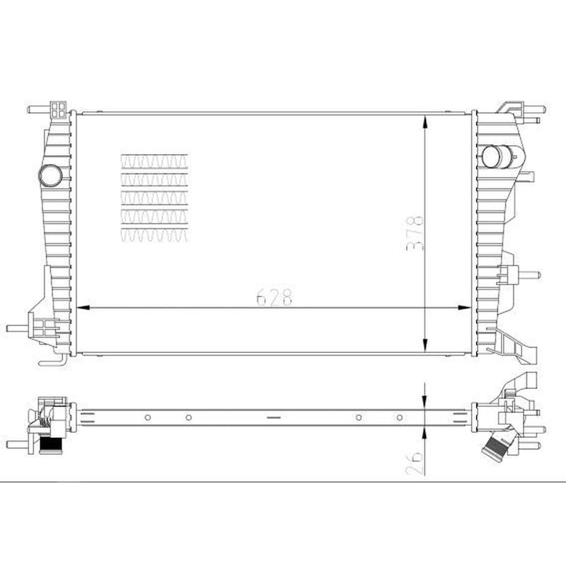 NRF Engine Radiator 550004