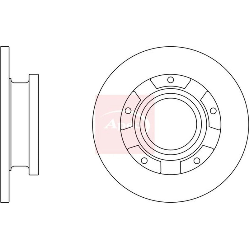 Apec 2 x Solid Rear Brake Discs DSK2978