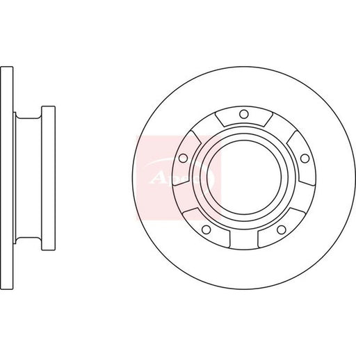 Apec 2 x Solid Rear Brake Discs DSK2978
