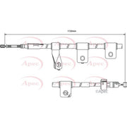 Apec Handbrake Cable Left Rear CAB1233