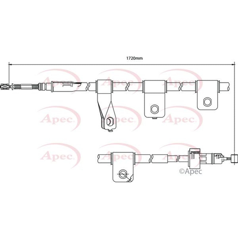 Apec Handbrake Cable Left Rear CAB1233