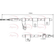 Apec Handbrake Cable Left Rear CAB1233