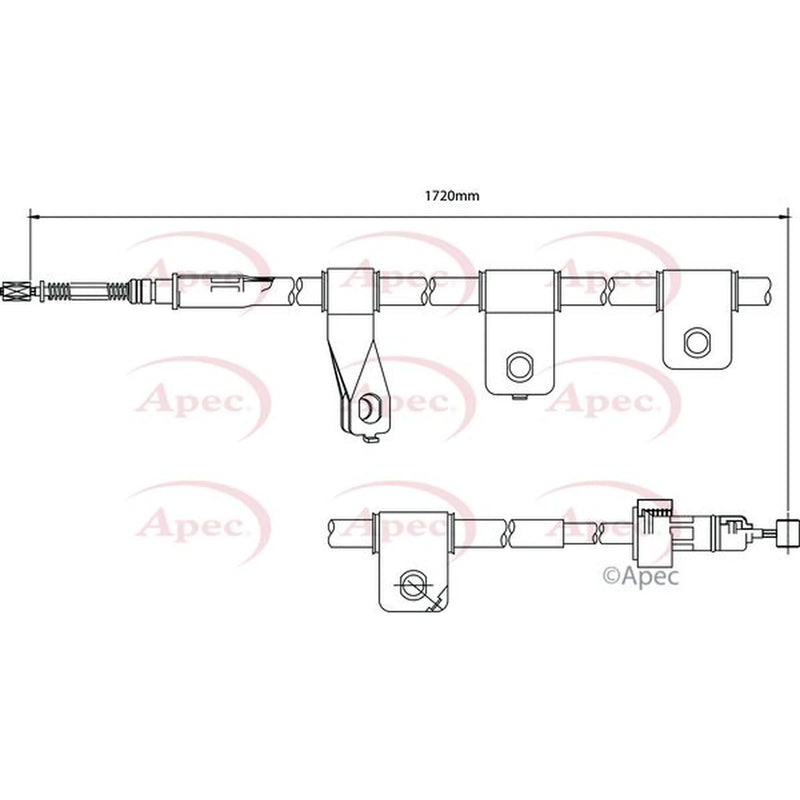Apec Handbrake Cable Left Rear CAB1233