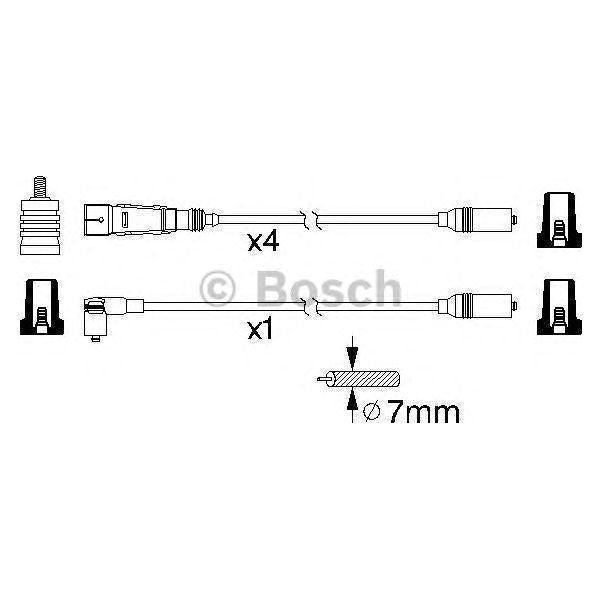 Genuine Bosch Ignition Lead B339 Fits Vw Golf - 2.0 - 91-97 0986356339 Bosch  - Town Parts