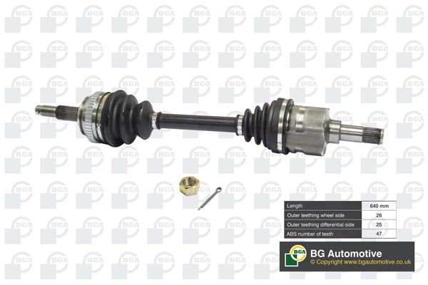 BGA CV Drive Shaft Driveshaft Front Left