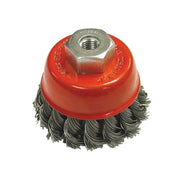 Faithfull Wire Cup Brush Twist Knot 65mm M10x1.5, 0.50mm Steel Wire - FAIWBT65MC