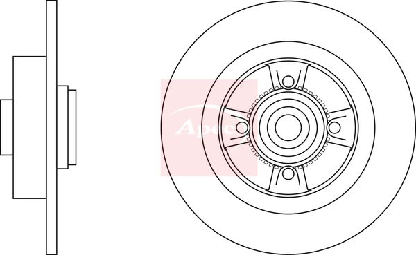 Apec 2 x Brake Disc Set Solid