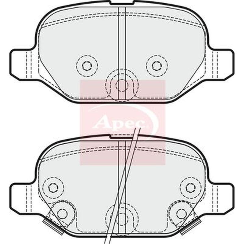 Apec Rear Brake Pad Set PAD1873