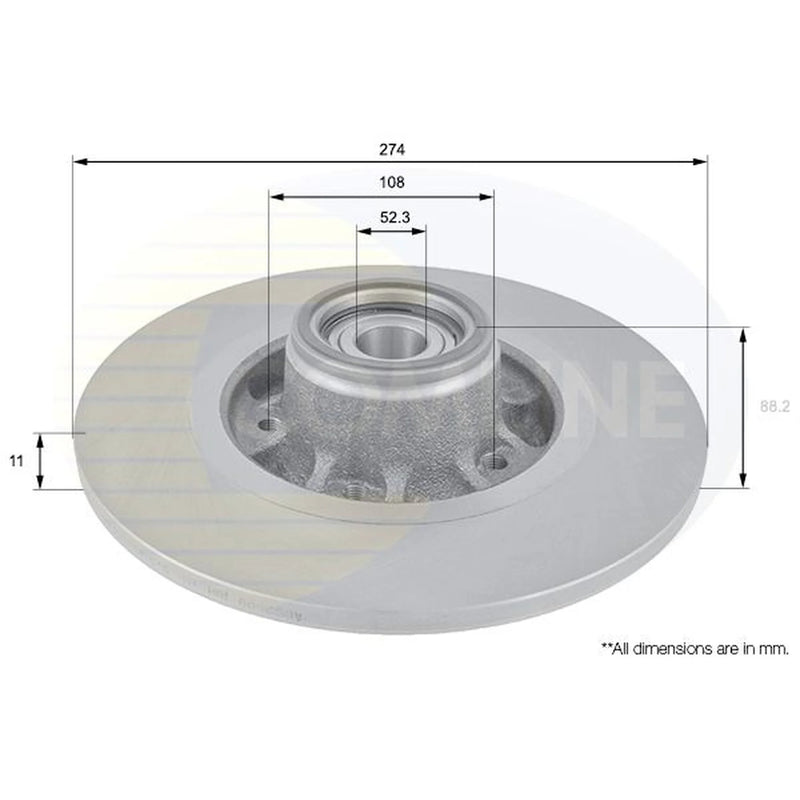 Comline Rear Brake Discs ADC3009
