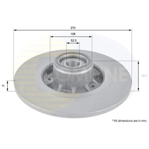 Comline Rear Brake Discs ADC3009