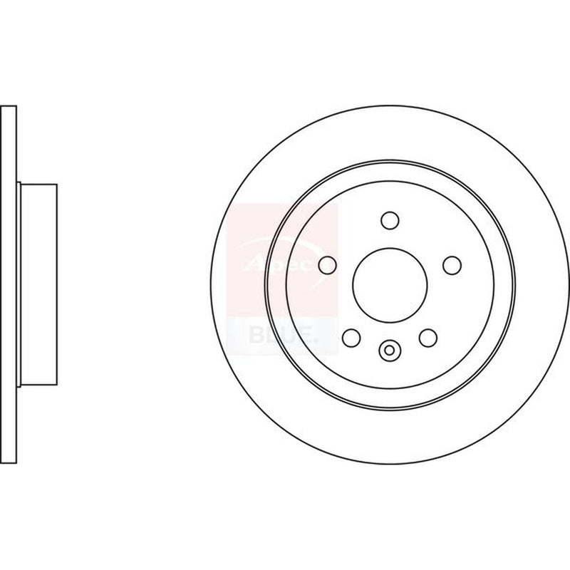 Apec 2 x Solid Rear Brake Discs SDK7011