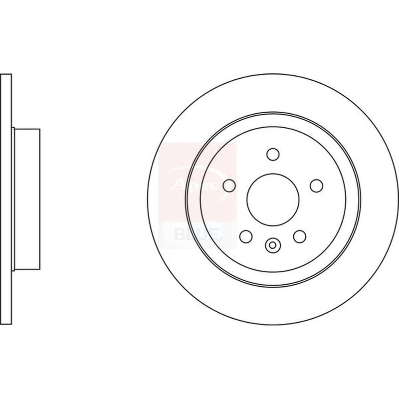 Apec 2 x Solid Rear Brake Discs SDK7011