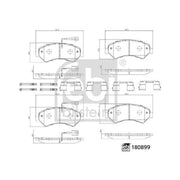 Febi Front Brake Pad Set 180899
