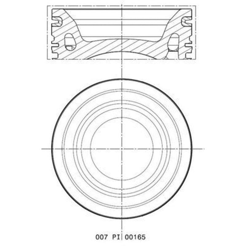 Mahle Piston Cylinder Bore = 102mm 007 PI 00165 000