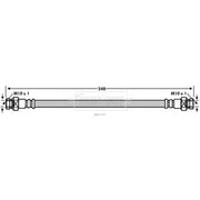 Borg & Beck Brake Hydraulic Hose Line Rear Left BBH7107