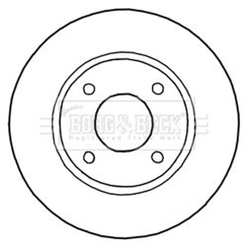 Borg & Beck 2 x Vented Front Brake Discs BBD5184