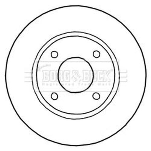 Borg & Beck 2 x Vented Front Brake Discs BBD5184