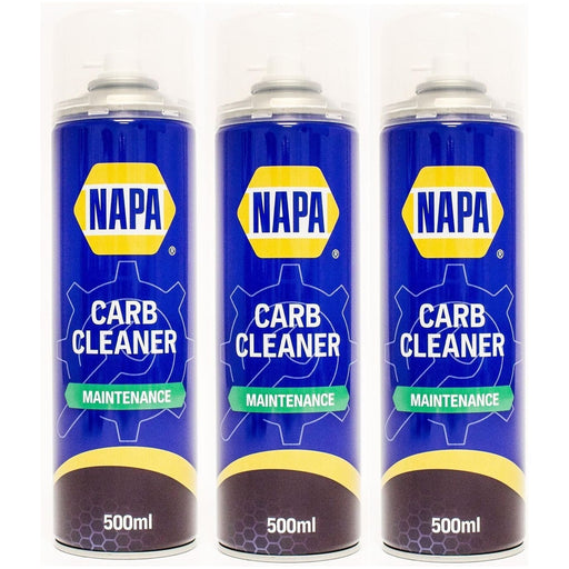 3x NAPA Carb Cleaner Spray Carburettor Intake Spray Cleaner Professional 500Ml Napa  - Town Parts