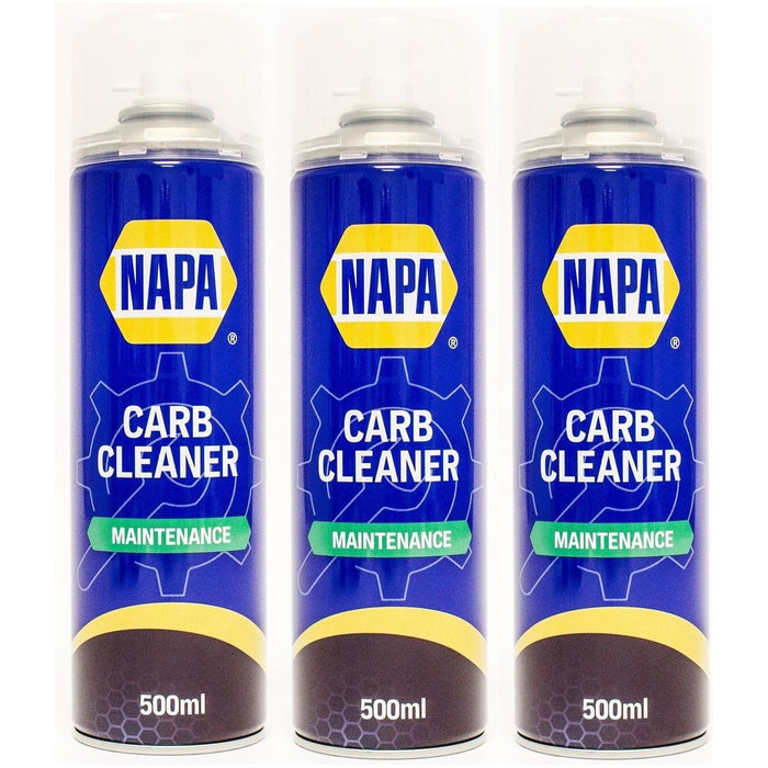 3x NAPA Carb Cleaner Spray Carburettor Intake Spray Cleaner Professional 500Ml Napa  - Town Parts