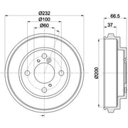 Mintex Brake Drum Assembly Rear MBD396