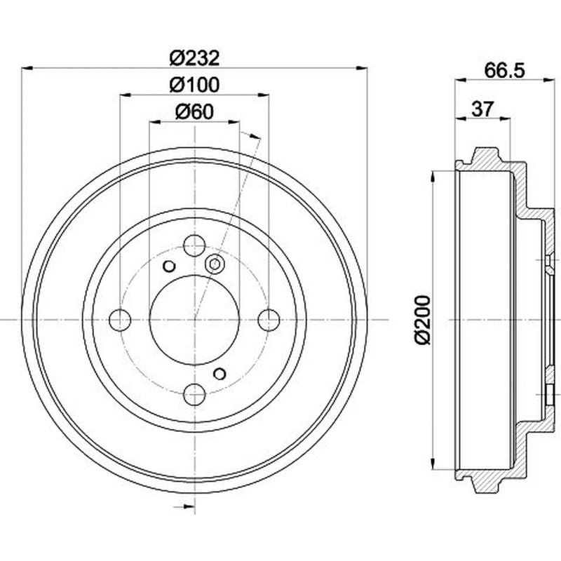 Mintex Brake Drum Assembly Rear MBD396