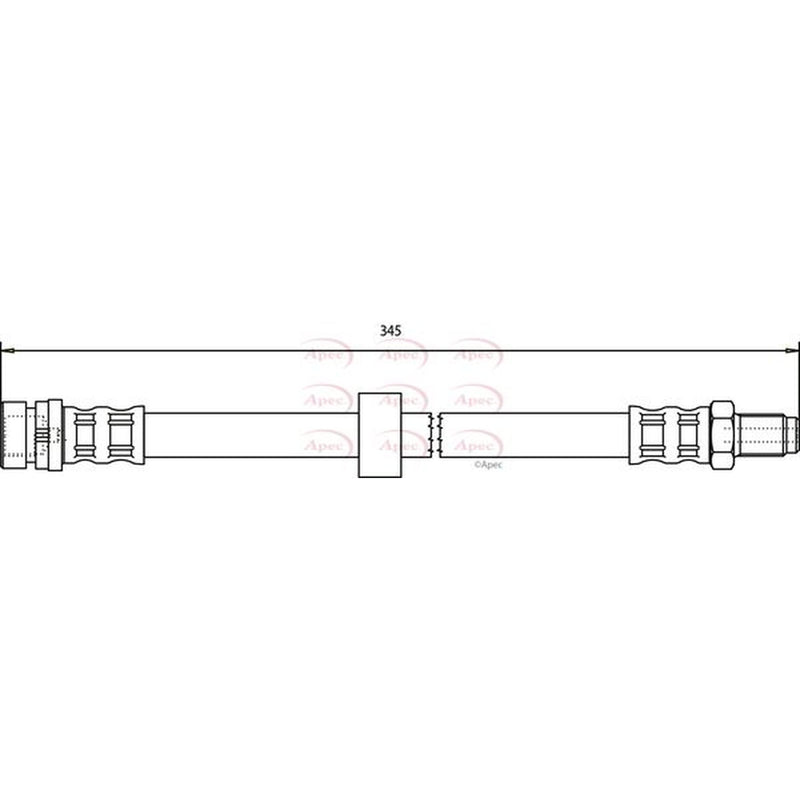 Apec Brake Hydraulic Hose Line Rear HOS3727