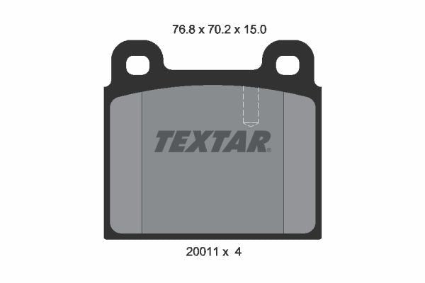 TEXTAR 2001107 Brake Pad Set Front For Teves Braking System Fits Porsche 911 TEXTAR - Town Parts