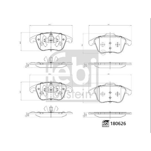 Febi Front Brake Pad Set 180626