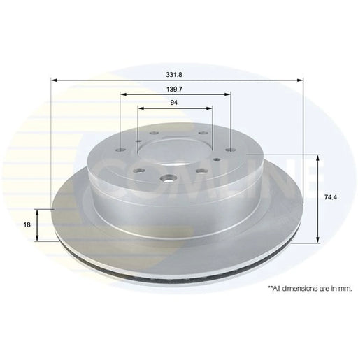 Comline 2 x Rear Brake Discs ADC0380V