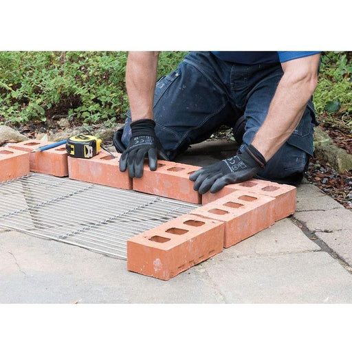 Silverline Black Palm Gloves M 8 Silverline  - Town Parts