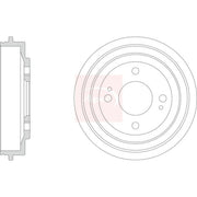 Apec Brake Drum Assembly Rear DRM9206