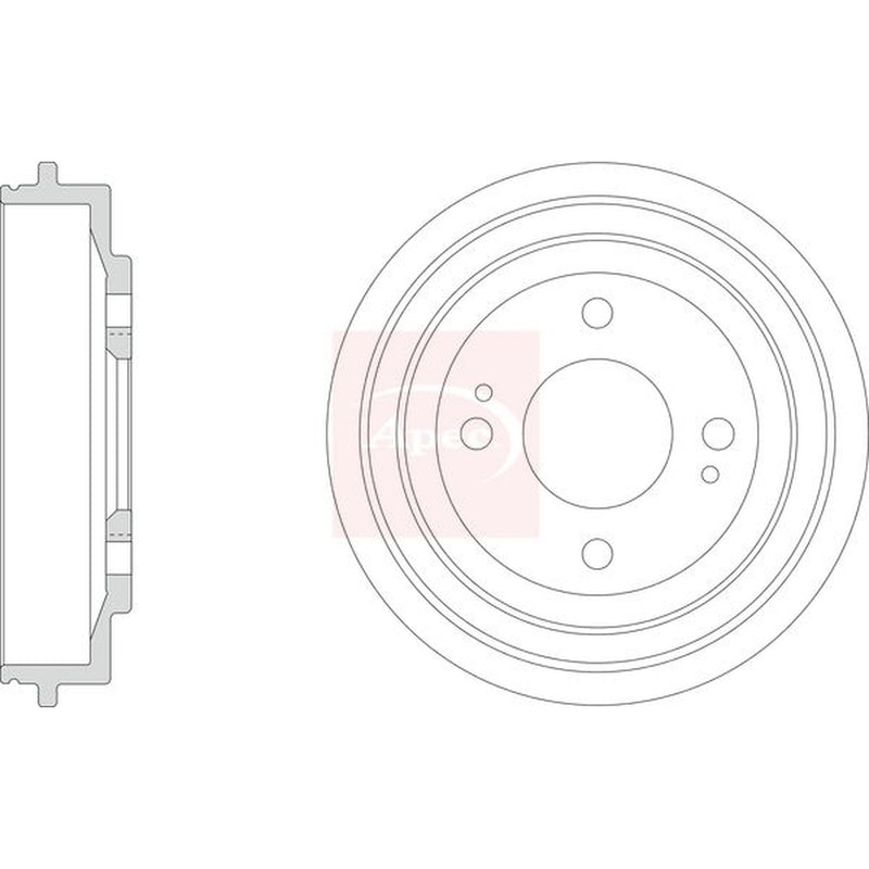 Apec Brake Drum Assembly Rear DRM9206