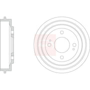 Apec Brake Drum Assembly Rear DRM9206