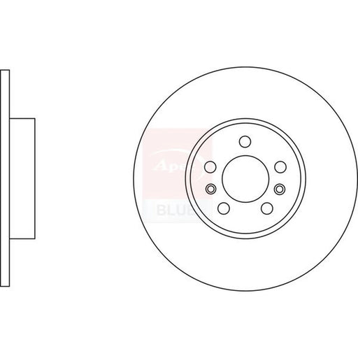 Apec 2 x Solid Rear Brake Discs SDK6856